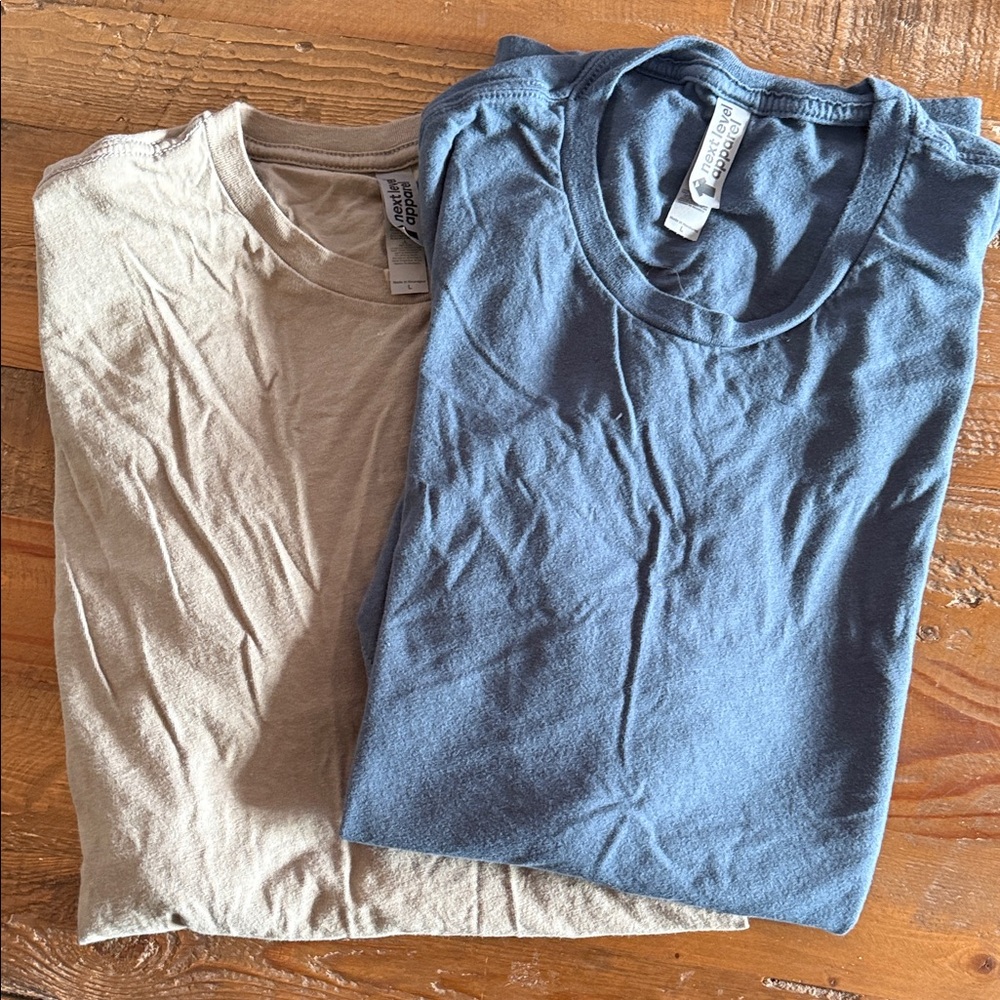 Next Level Apparel, Mens T’s large, all cotton
